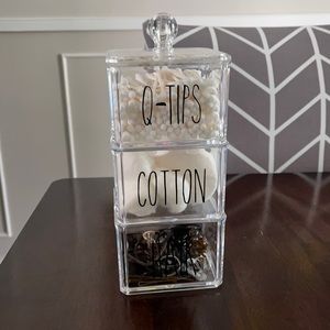 Rae Dunn inspired acrylic bathroom stacker